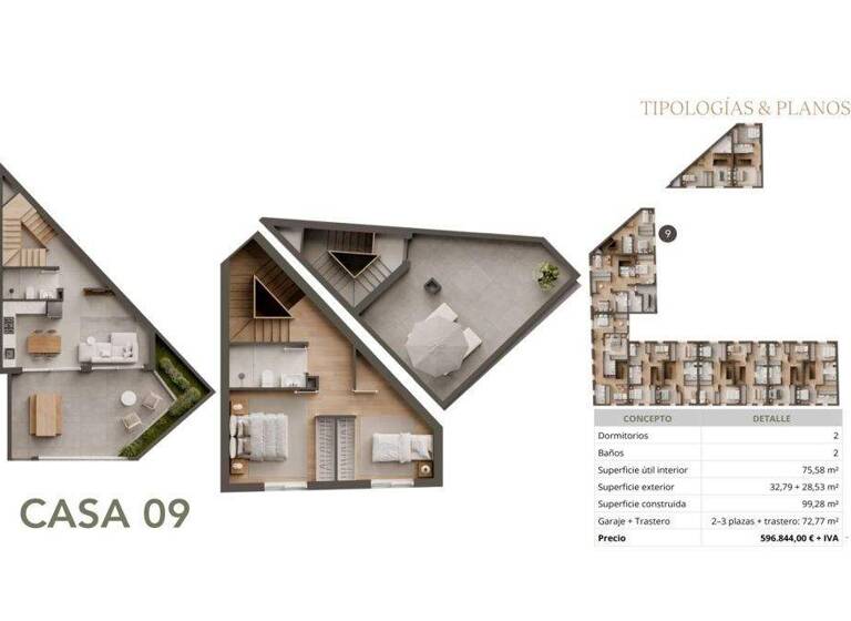Reihenmittelhaus zum Kauf - Erstbezug provisionsfrei 596.844 € 3 Zimmer 75,6 m² 100 m² Grundstück Son Ferriol 07198