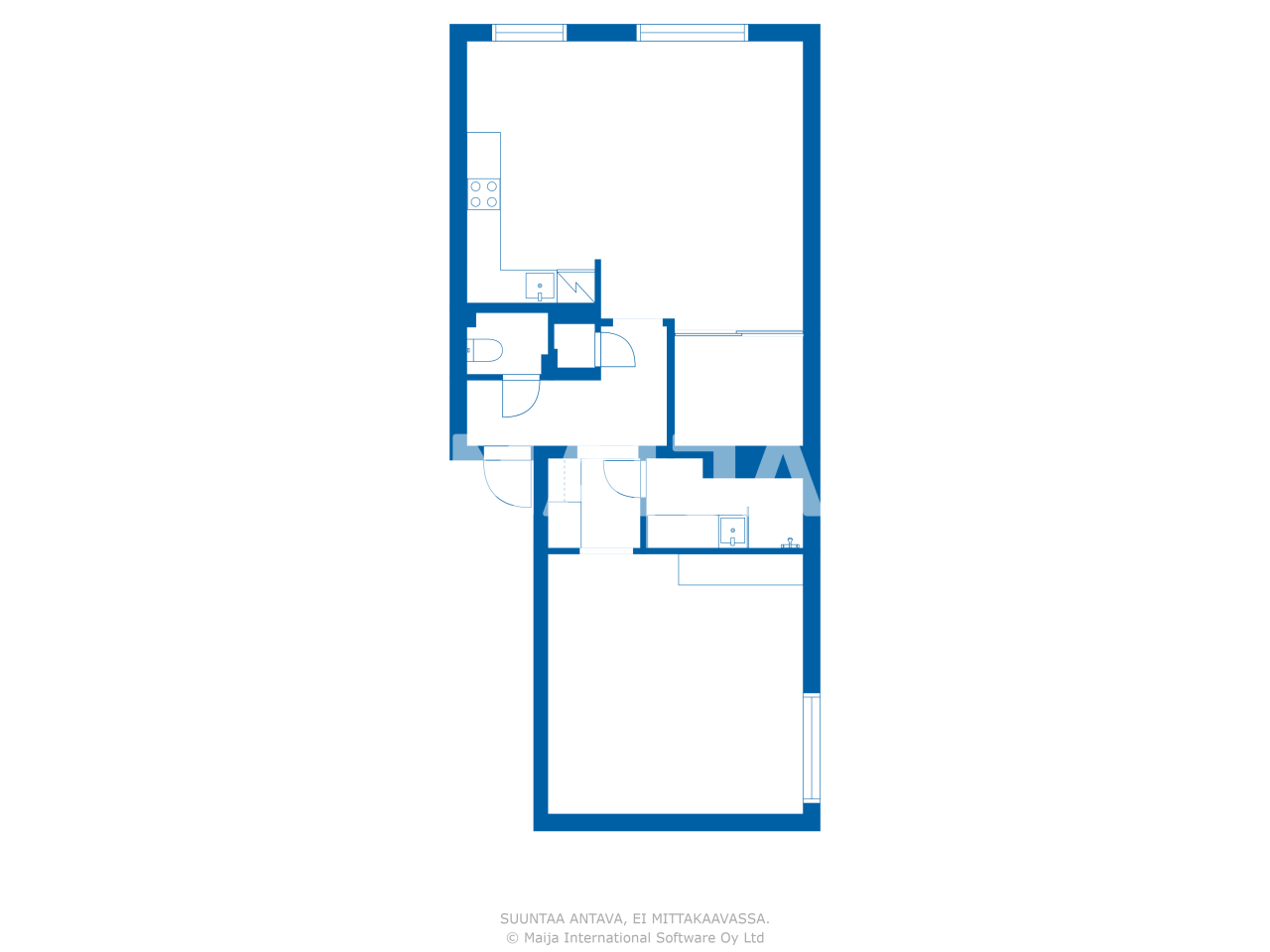 Studio zum Kauf 239.000 € 2 Zimmer 62 m²<br/>Wohnfläche 1.<br/>Geschoss Läntinen Pitkäkatu 15 Turku 20100