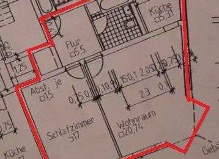 Wohnung zur Miete 420 € 2 Zimmer 56 m² 1. Geschoss frei ab sofort Meißen 01662