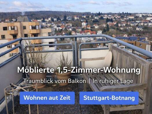 Wohnung zur Miete Wohnen auf Zeit 1.160 € 1 Zimmer 50 m² frei ab 06.02.2026 Gustav-Mahler-Straße 0 Botnang Stuttgart - Botnang 70195