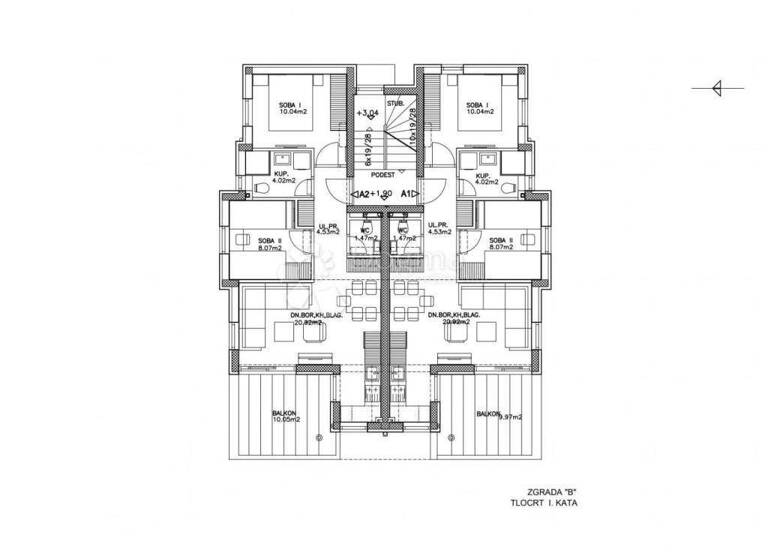 Wohnung zum Kauf 278.000 € 3 Zimmer 63 m² 1. Geschoss Novalja