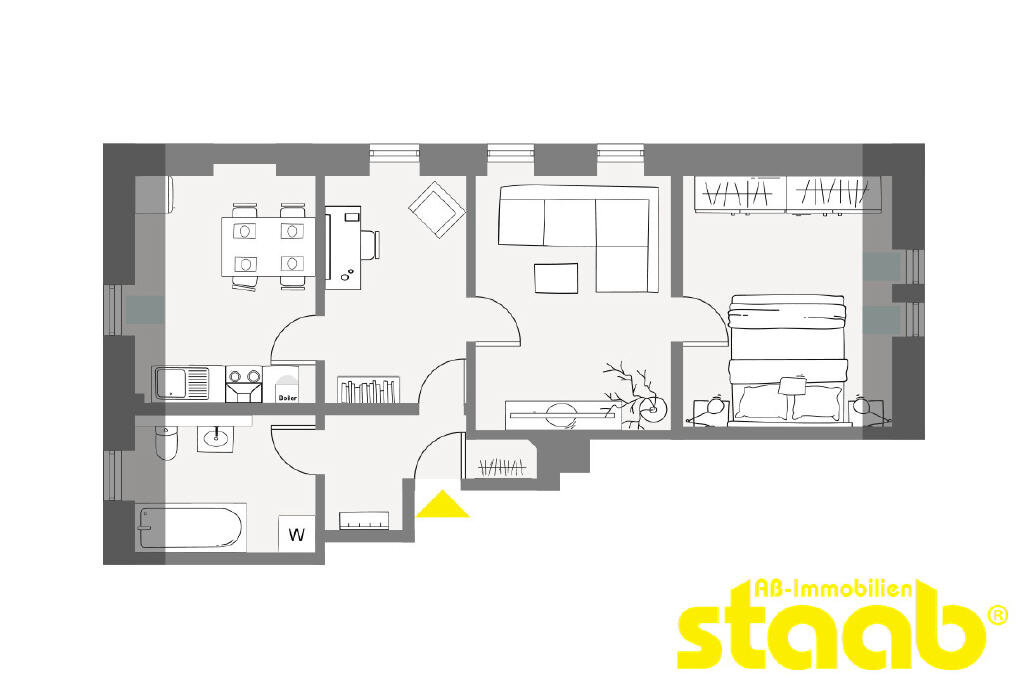 Wohnung zur Miete 650 € 2,5 Zimmer 60 m²<br/>Wohnfläche Stadtmitte Aschaffenburg 63739