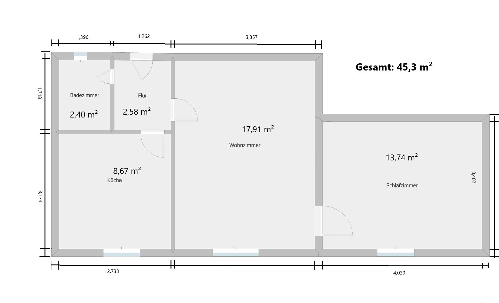 Wohnung zum Kauf 150.000 € 2 Zimmer 45 m²<br/>Wohnfläche 2.<br/>Geschoss Rechts der Wertach Augsburg 86153