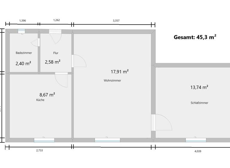 Wohnung zum Kauf 139.000 € 2 Zimmer 45 m²<br/>Wohnfläche 2.<br/>Geschoss Innenstadt Augsburg 86153