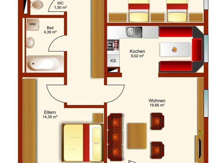 Wohnung zum Kauf 258.000 € 3 Zimmer 80,4 m² 1. Geschoss Josef-Koch-Straße 18, Top 7 Imst 6460