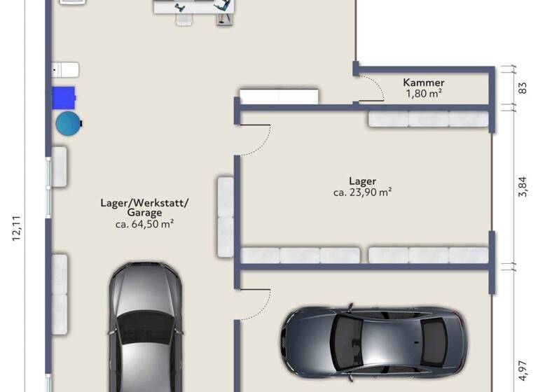 Werkstatt zum Kauf 589 € 60 m² Lagerfläche Einsiedel Chemnitz 09123