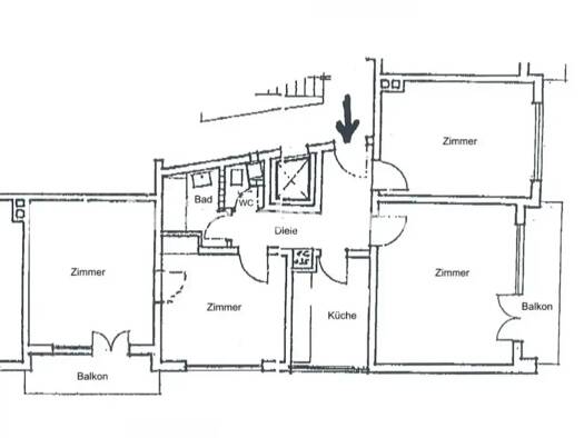 Wohnung zur Miete Tauschwohnung 1.915 € 4 Zimmer 100 m² 3. Geschoss Schwabing-West München 80798