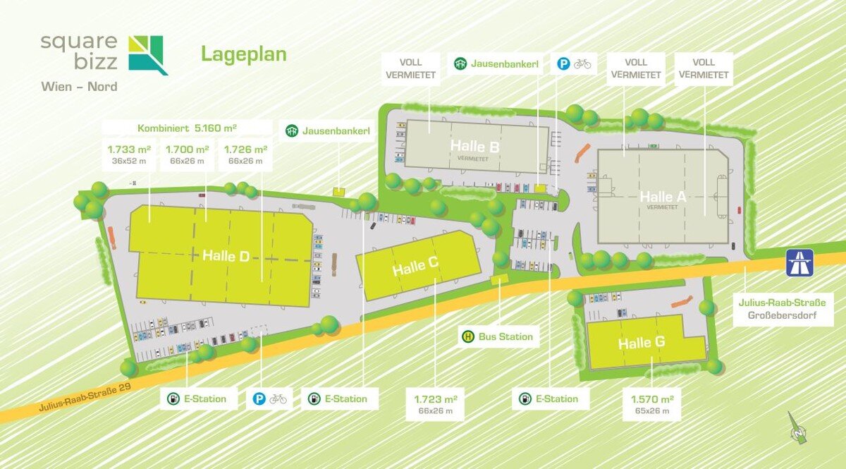 Lagerhalle zur Miete 9 € 566 m²<br/>Lagerfläche Wien, Floridsdorf 1210