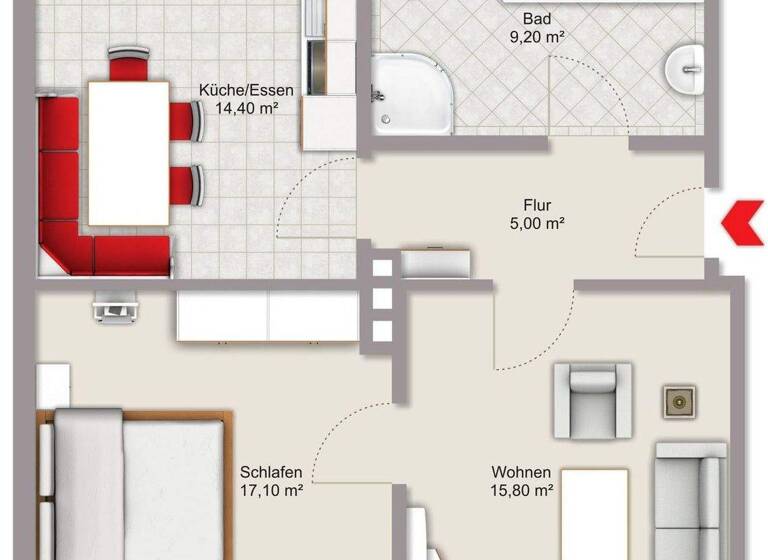 Wohnung zum Kauf 199.000 € 2 Zimmer 61,5 m² 1. Geschoss frei ab sofort Ingolstadt 85055