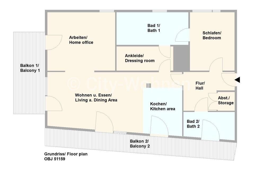 Wohnung zur Miete Wohnen auf Zeit 2.500 € 3 Zimmer 100 m²<br/>Wohnfläche ab sofort<br/>Verfügbarkeit Am Hasenberge Ohlsdorf Hamburg 22337