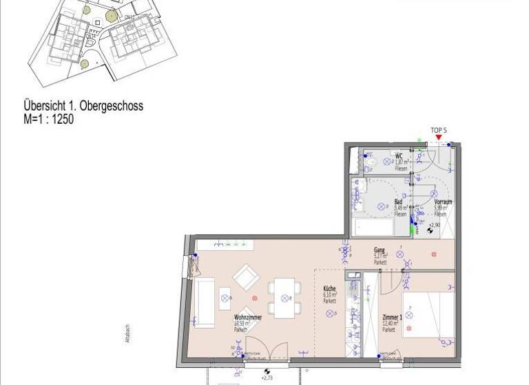 Wohnung zum Kauf - Erstbezug 283.900 € 2 Zimmer 61,7 m² 1. Geschoss Elisabeth Bollenberger - Gasse 10-14 Wiener Neustadt 2700