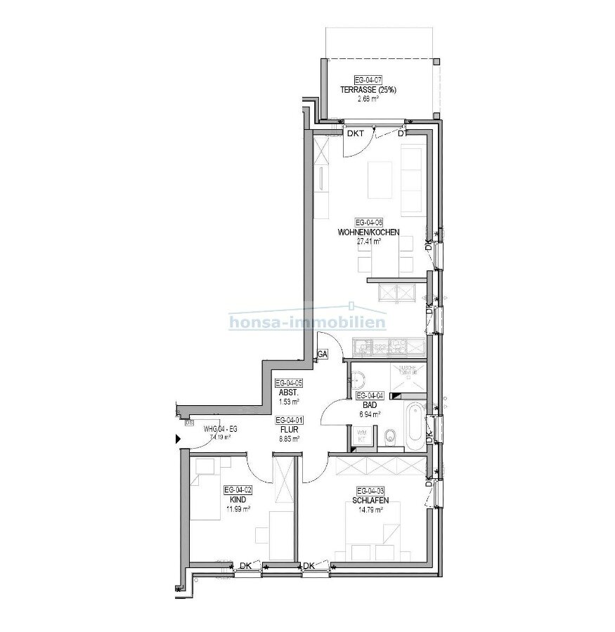 Wohnung zur Miete 950 € 3 Zimmer 74 m²<br/>Wohnfläche 1.<br/>Geschoss Zeven Zeven 27404