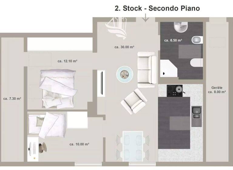 Wohnung zum Kauf 268.000 € 3 Zimmer 75 m² 2. Geschoss Latsch 39021