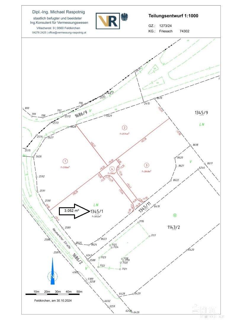 Gewerbegrundstück zum Kauf 185.909 € 3.052 m²<br/>Grundstück Friesach 9360