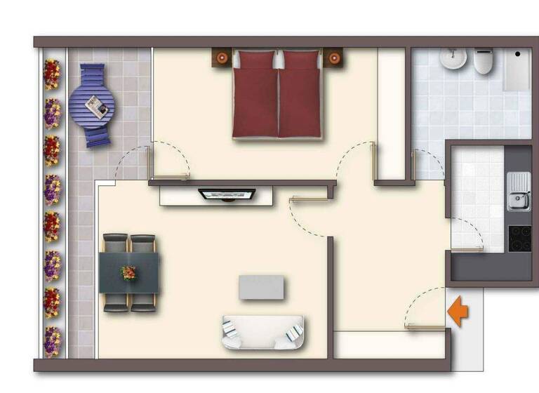 Wohnung zur Miete 800 € 2 Zimmer 60 m² 2. Geschoss Freiberg Stuttgart 70437