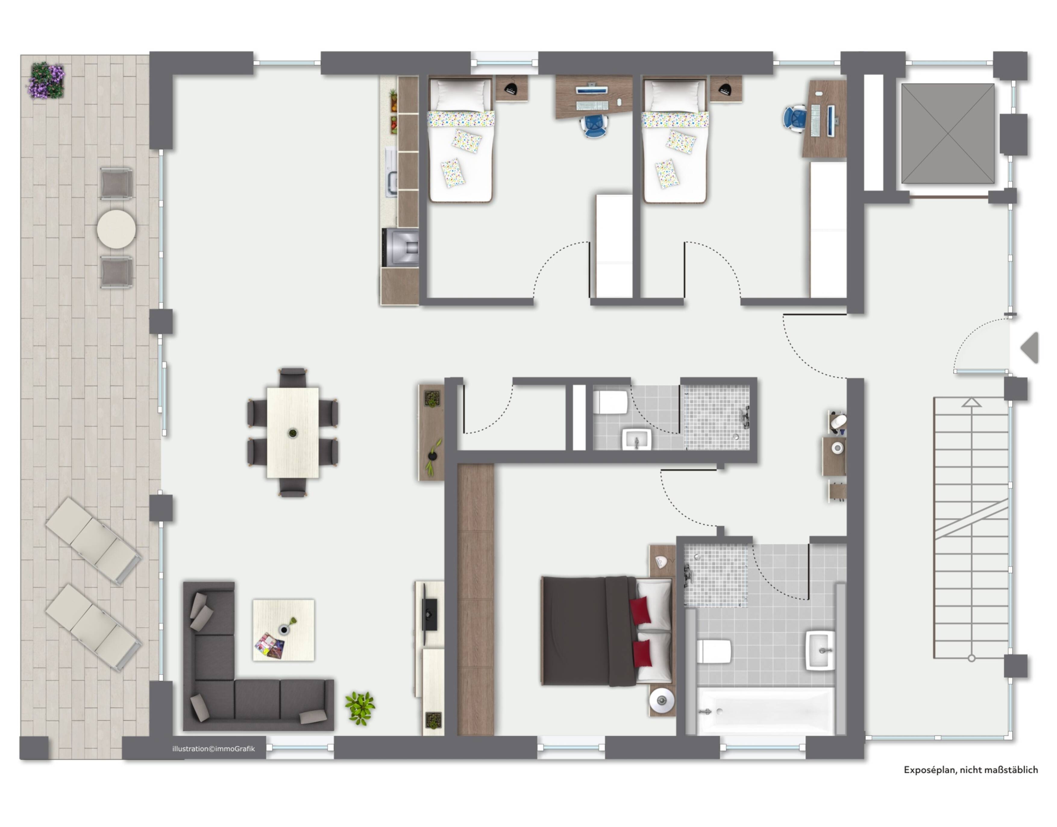 Wohnung zum Kauf provisionsfrei 597.000 € 4 Zimmer 117 m²<br/>Wohnfläche 2.<br/>Geschoss ab sofort<br/>Verfügbarkeit Rielasingen Rielasingen-Worblingen 78239