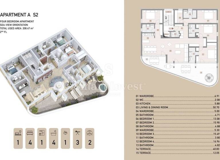 Wohnung zum Kauf 1.790.000 € 5 Zimmer 208 m² 2. Geschoss Centar