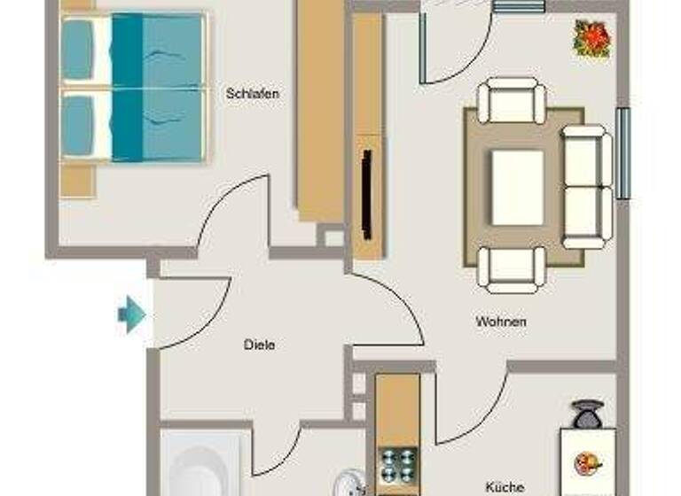 Wohnung zur Miete 368 € 2,5 Zimmer 45,4 m² 2. Geschoss frei ab 01.07.2026 Bischoffstraße 117 Altenessen-Nord Essen 45329