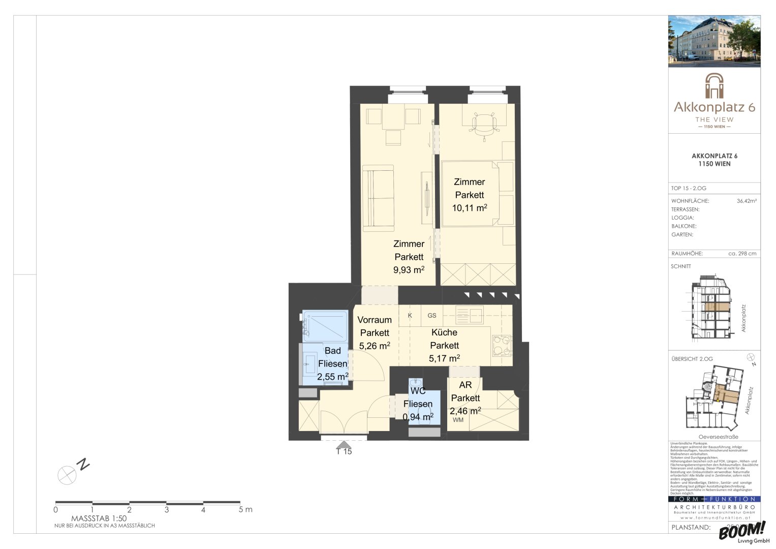 Wohnung zum Kauf 225.000 € 1,5 Zimmer 36,4 m²<br/>Wohnfläche 2.<br/>Geschoss Wien 1150