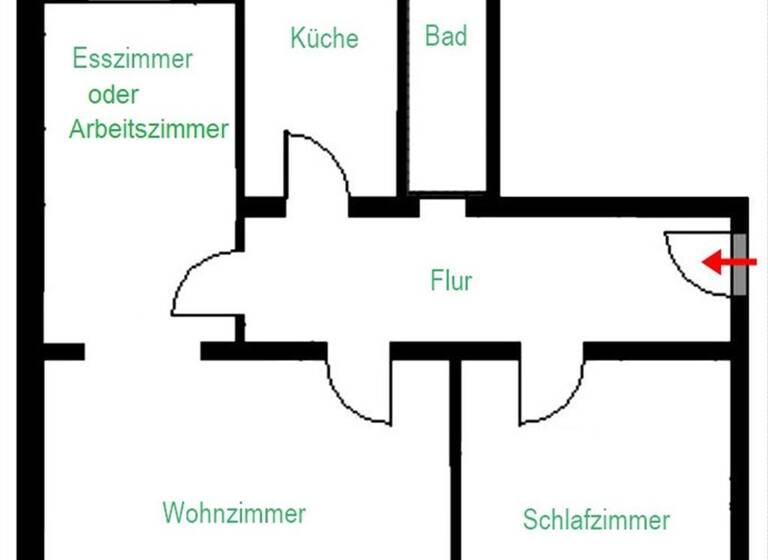 Wohnung zur Miete 504 € 3 Zimmer 84 m² 2. Geschoss frei ab sofort Frankenberg 09669