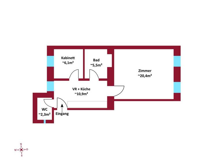 Wohnung zum Kauf 169.000 € 2 Zimmer 45,3 m² Wien 1100