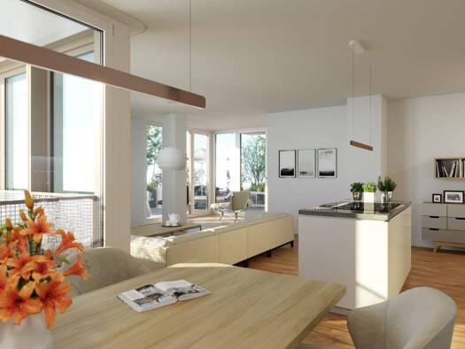 Wohnung zur Miete 1.541 € 2 Zimmer 53,5 m² 5. Geschoss frei ab 15.03.2026 Memminger Platz 4 Moosach München 80997