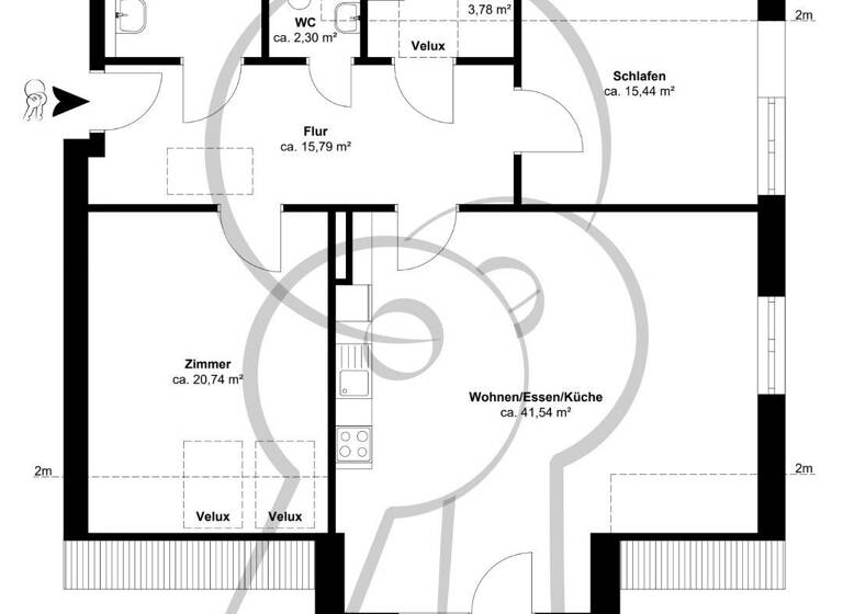 Wohnung zum Kauf - Neubau 450.000 € 3 Zimmer 104,1 m²<br/>Wohnfläche Dachgeschoss, 2.<br/>Geschoss Harburger Straße 89 Hanstedt Hanstedt 21271