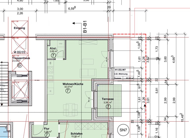 Wohnung zum Kauf - Erstbezug provisionsfrei 328.500 € 2 Zimmer 62,6 m² Euren Trier 54294