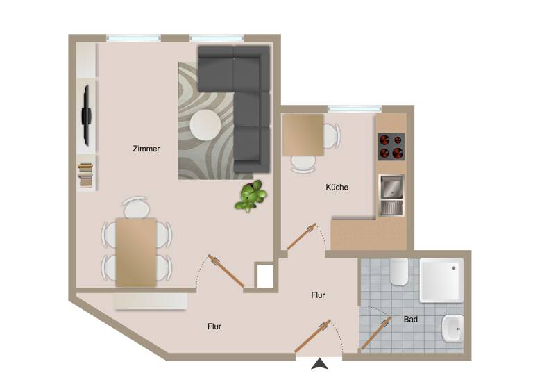 Wohnung zum Kauf 69.990 € 1 Zimmer 35 m²<br/>Wohnfläche 2.<br/>Geschoss Radebeul 01445