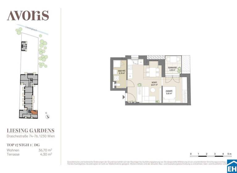 Wohnung zum Kauf - Erstbezug 207.000 € 2 Zimmer 36,7 m² 2. Geschoss Draschestraße Wien 1230