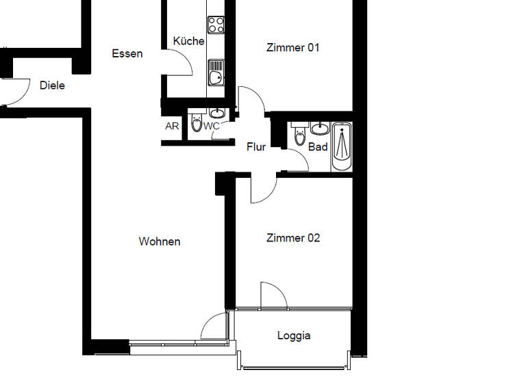 Wohnung zur Miete 700 € 3 Zimmer 85 m² 5. Geschoss Brunnenstraße 17 Zweckel Gladbeck 45966