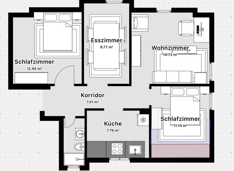 Wohnung zur Miete 980 € 4 Zimmer 65 m² 2. Geschoss Stadtgebiet Göppingen 73033