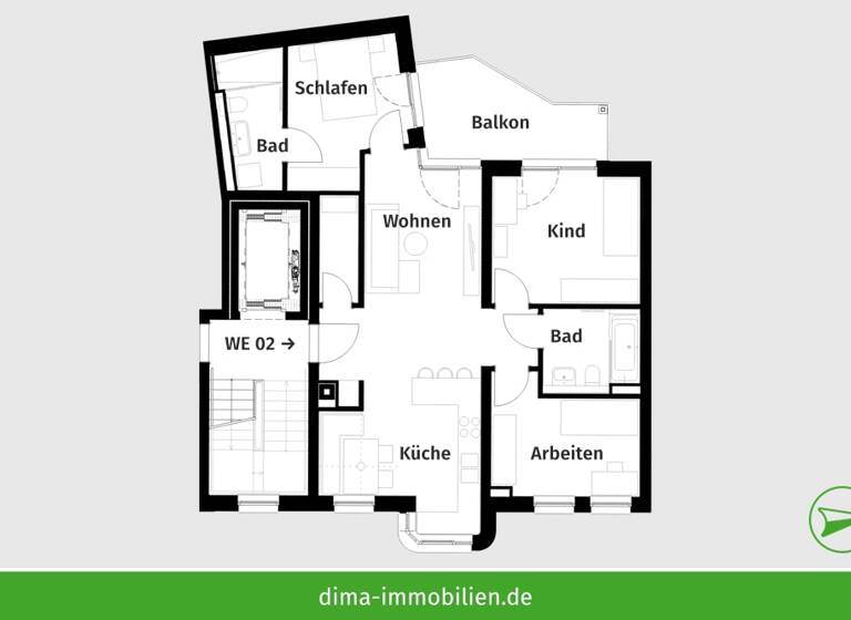 Wohnung zum Kauf 499.000 € 4 Zimmer 87,6 m² 1. Geschoss Dieskaustraße 74 Kleinzschocher Leipzig 04229