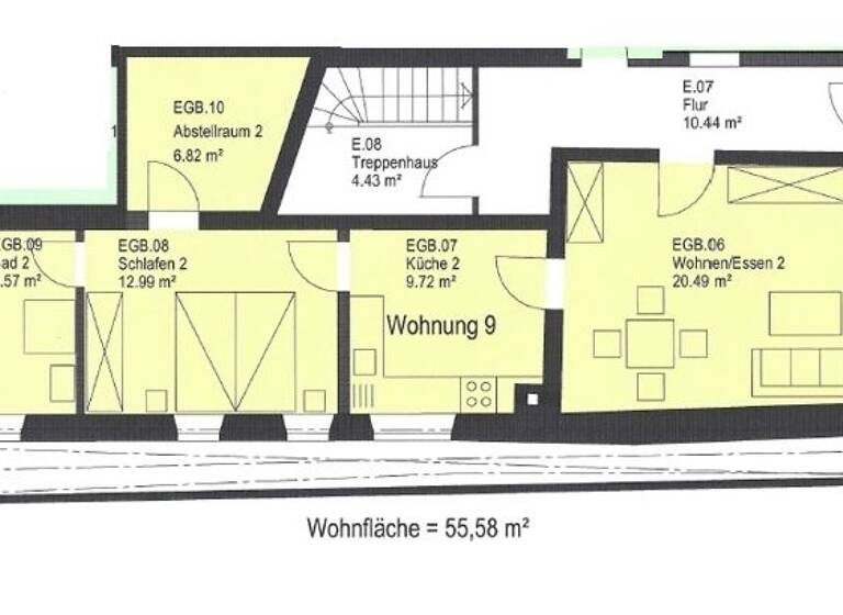 Wohnung zur Miete 540 € 2 Zimmer 55 m² EG frei ab sofort Dinkelsbühl 91550