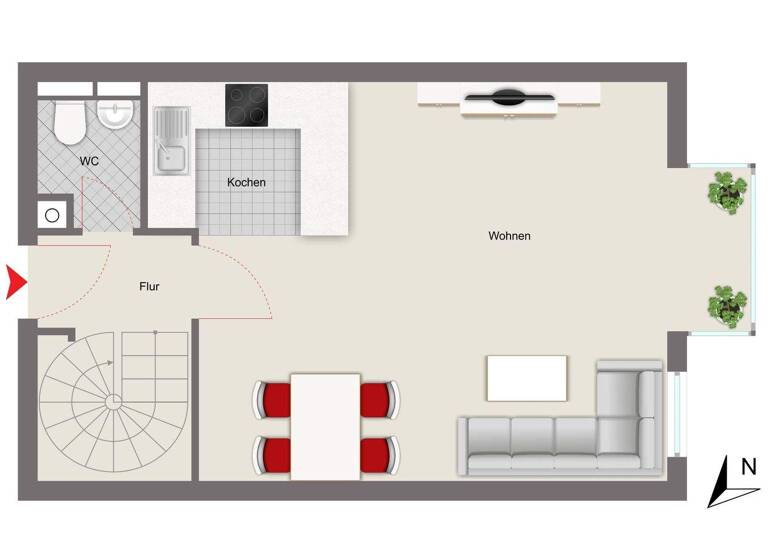 Maisonette zum Kauf 399.000 € 2 Zimmer 68,4 m² 3. Geschoss Ottobrunn 85521