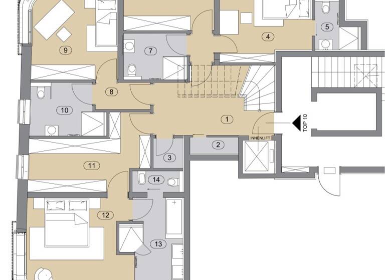 Penthouse zum Kauf - Erstbezug 4.489.380 € 5 Zimmer 263,5 m² Wien 1190