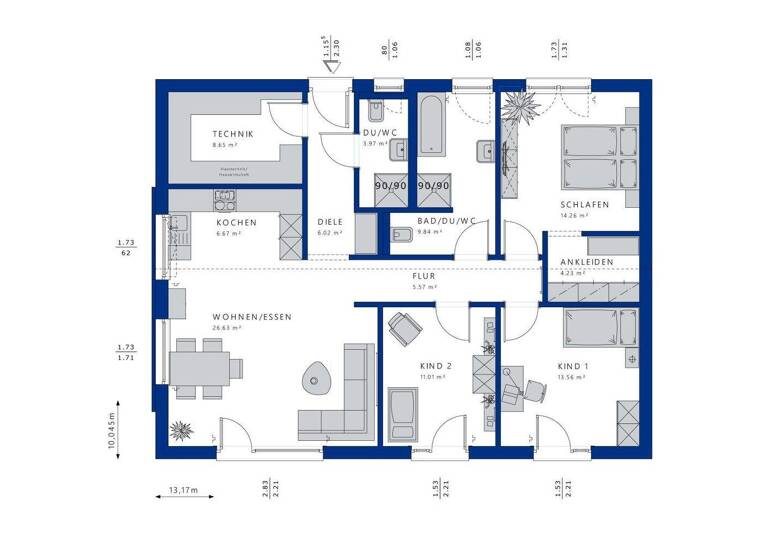 Bungalow zum Kauf 699.468 € 5 Zimmer 110 m² 545 m² Grundstück Cronenberg Wuppertal 42349