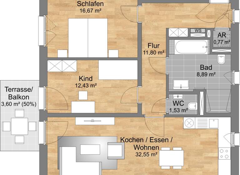 Wohnung zum Kauf provisionsfrei als Kapitalanlage geeignet 659.000 € 3 Zimmer 88,2 m²<br/>Wohnfläche Winterstraße 22 Großreuth b Schweinau Nürnberg 90431