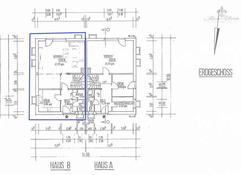 Doppelhaushälfte zum Kauf 249.000 € 4 Zimmer 109,6 m² 585,5 m² Grundstück Helmstorf Seevetal 21218