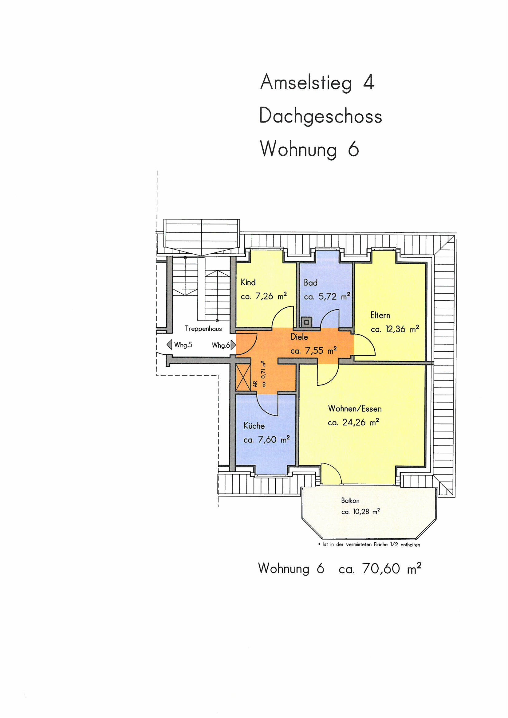 Wohnung zur Miete 544 € 3 Zimmer 70,6 m²<br/>Wohnfläche 2.<br/>Geschoss Amselstieg 4 Sandersdorf Sandersdorf-Brehna 06792