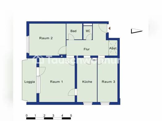 Wohnung zur Miete Tauschwohnung 600 € 3 Zimmer 78 m² 3. Geschoss Spandau Spandau 13627