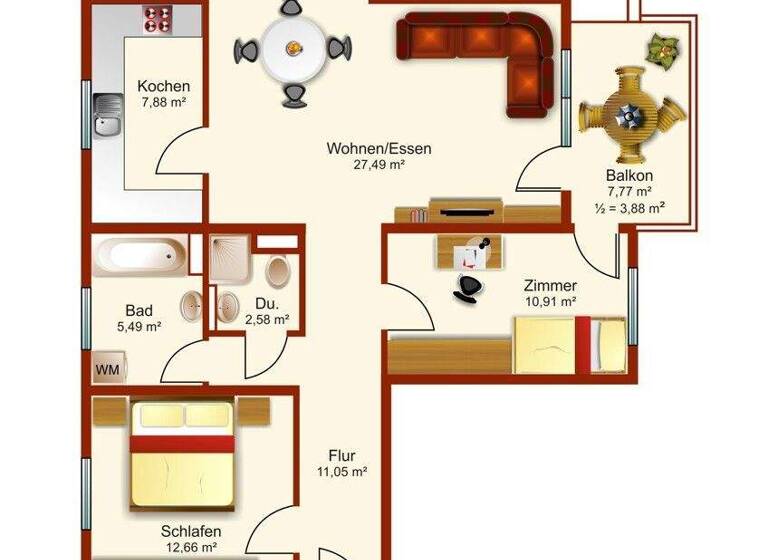 Wohnung zum Kauf 275.000 € 3 Zimmer 82 m² frei ab 01.03.2026 Ilsfeld 74360