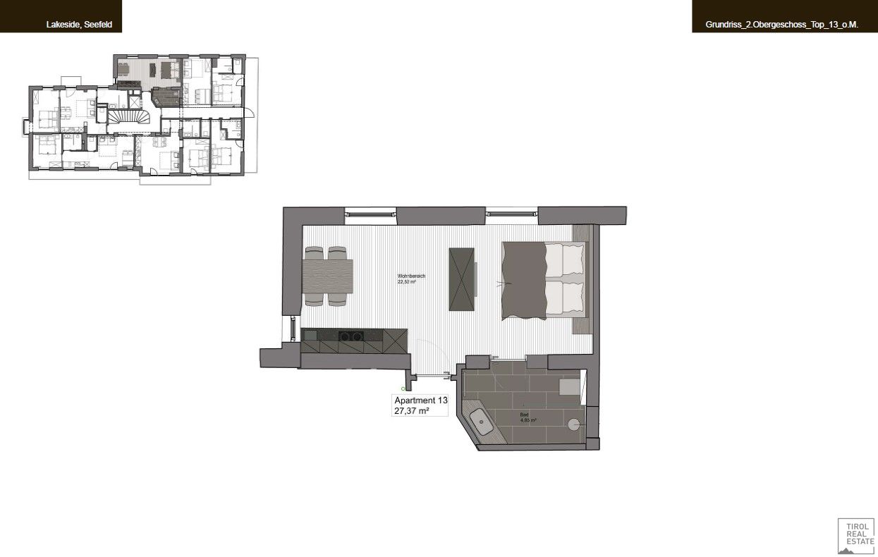 Studio zum Kauf 199.000 € 1 Zimmer 27,5 m²<br/>Wohnfläche 2.<br/>Geschoss Seefeld in Tirol 6100