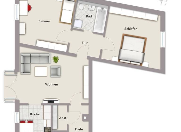 Wohnung zum Kauf 272.540 € 3 Zimmer 88,2 m² 1. Geschoss frei ab sofort Flörsheim 65439