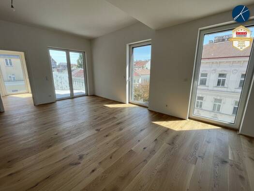 Terrassenwohnung zur Miete - Erstbezug 1.664 € 3 Zimmer 97,5 m² 5. Geschoss Wien 1100