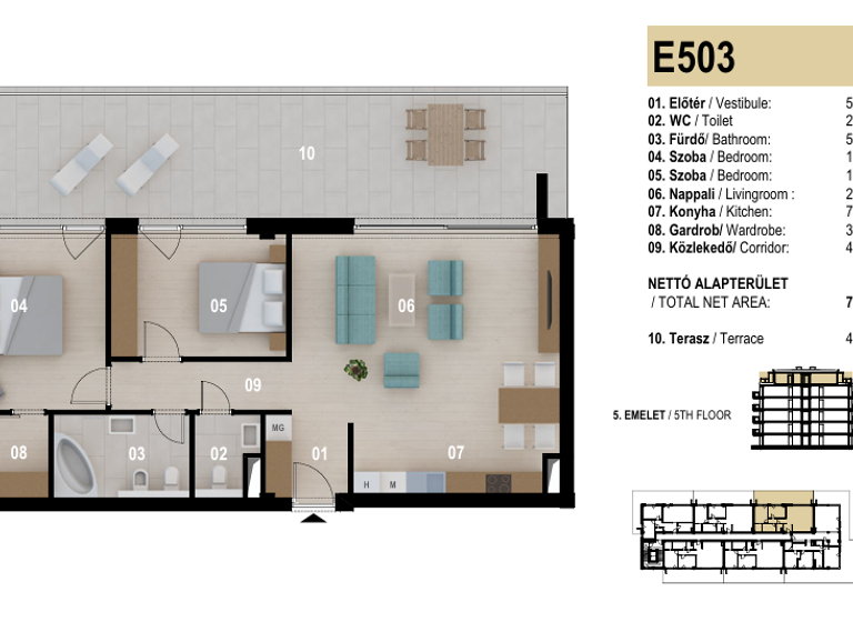Studio zum Kauf - Erstbezug 455.900 € 3 Zimmer 78 m² 5. Geschoss frei ab sofort Siófok 8600