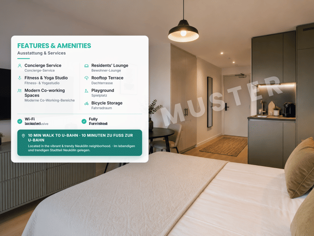 Wohnung zur Miete 991 € 1 Zimmer 28 m² 4. Geschoss frei ab sofort Neukölln Berlin 12049