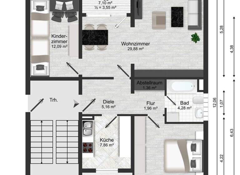 Penthouse zum Kauf 169.000 € 3 Zimmer 82,8 m² 2. Geschoss Kulmbach 95326