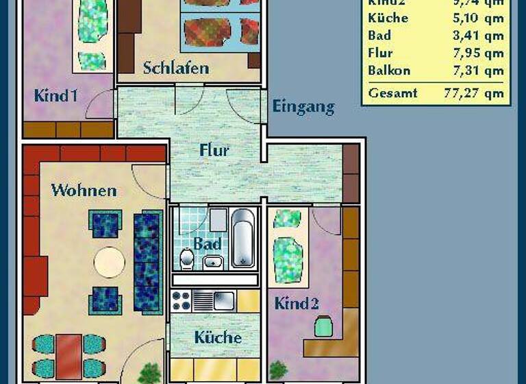 Wohnung zur Miete 739 € 4 Zimmer 76,4 m² 3. Geschoss frei ab 16.05.2026 Comeniusstr. 33 Johannstadt-Süd Dresden 01307
