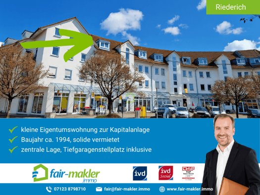Wohnung zum Kauf 164.000 € 2 Zimmer 47,5 m² 3. Geschoss Riederich 72585
